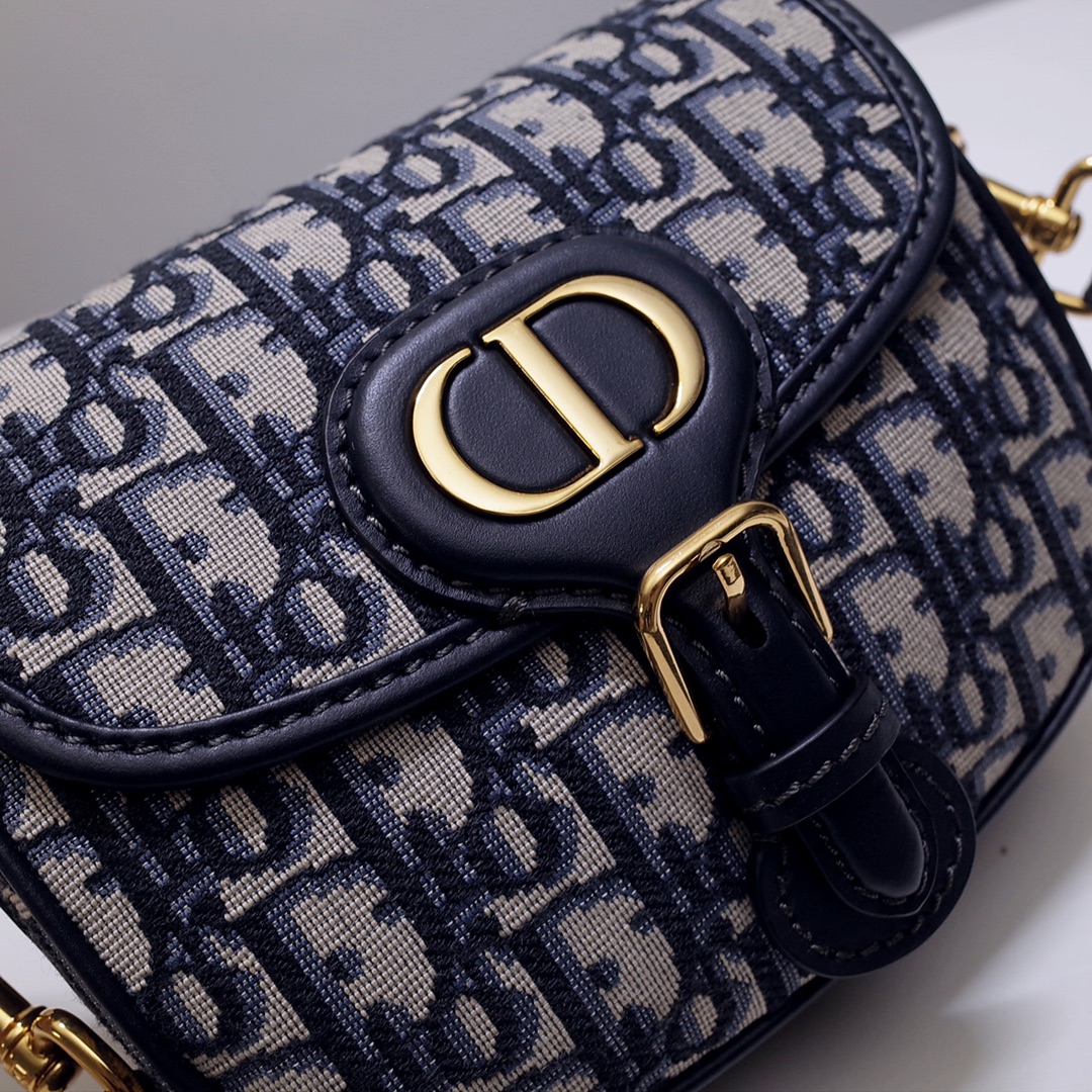 Mini Dior Bobby Bag Blue Dior Oblique Jacquard